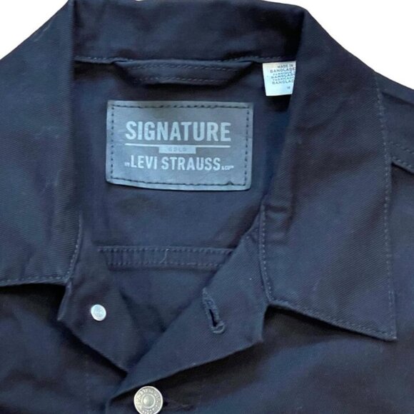 Signature Levi Strauss Black Trucker Jacket - Picture 2 of 3